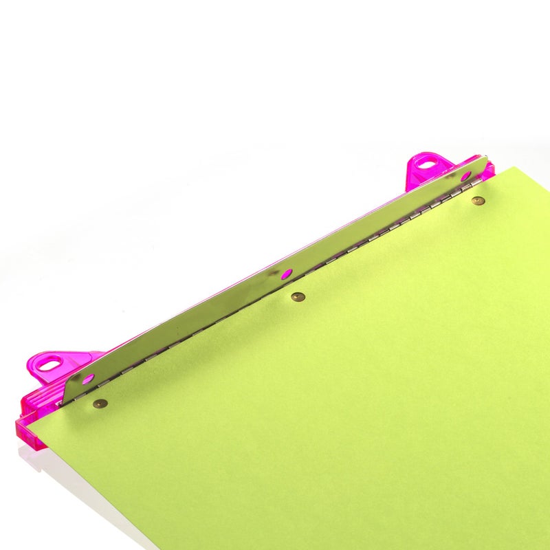 Officemate Ring Binder Hole Punch, Pink,Teal,Smoke, Pack of 3 (90114) - Image 2